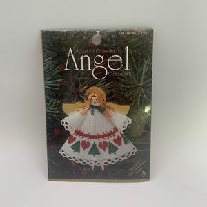 Counted Cross Stitch Hearts & Trees Angel Ornament NIP